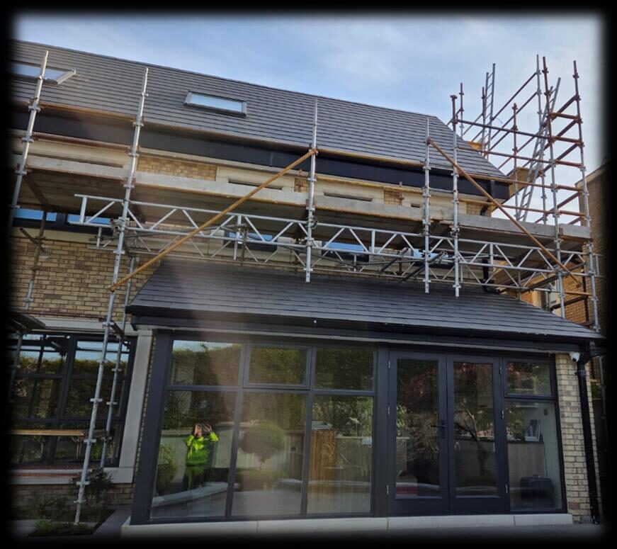 House renovation & extension — scaffolding by Hardwood Scaffolding and Plant Ltd